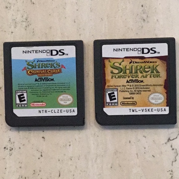 Nintendo Other - Shrek Carnival Craze Nintendo DS Game & Shrek Forever After Nintendo DS Games